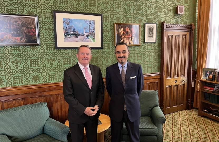 Dr Liam Fox MP meets Saudi Arabian Ambassador