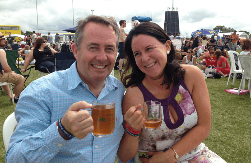 Dr Liam Fox MP with his wife Jesme