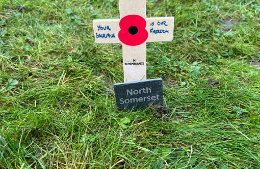 It was an honour to plant a Remembrance cross on behalf of North Somerset in Westminster this morning