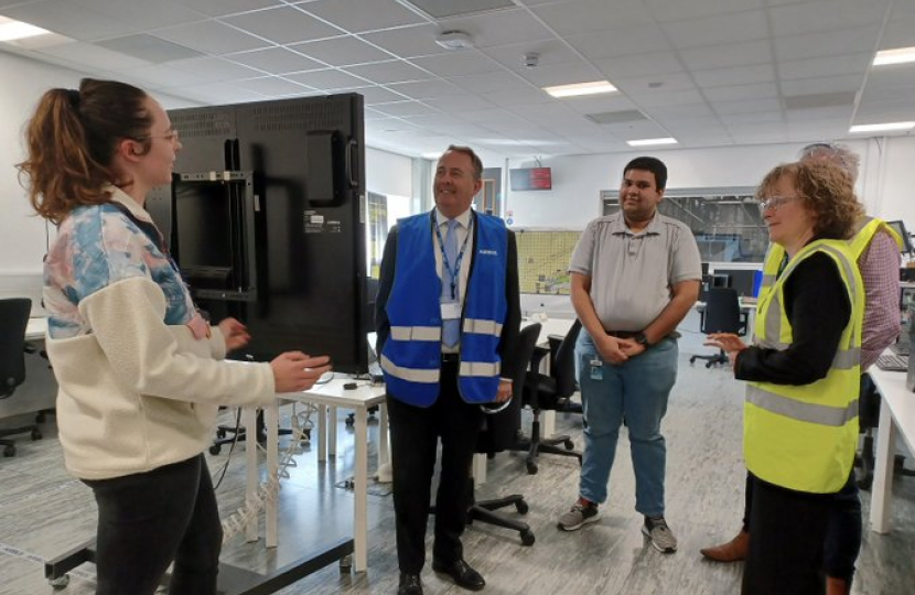 Sir Liam Fox MP visits Airbus in Filton 