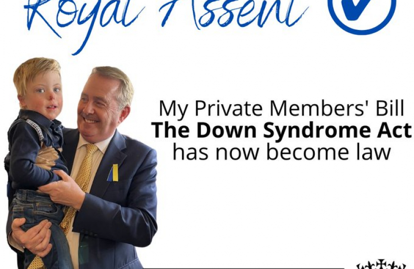 Down Syndrome Royal Assent graphic