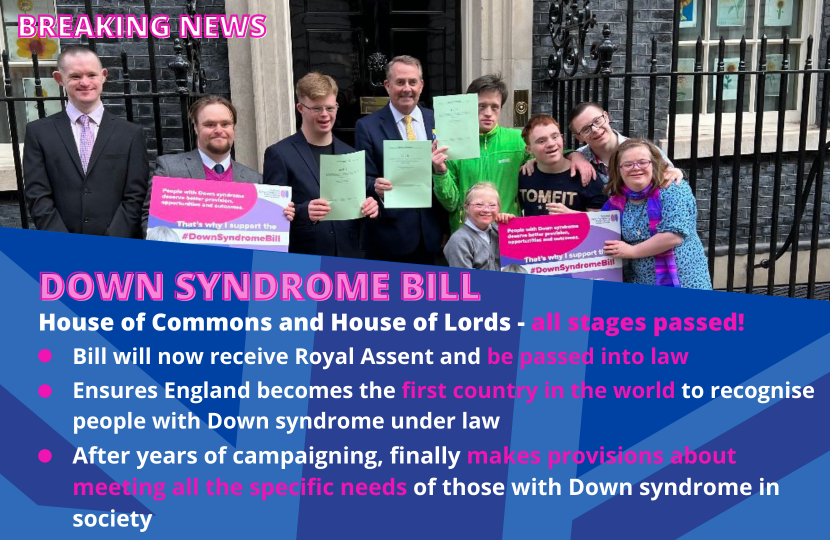 Down Syndrome Bill All Stages Passed graphic