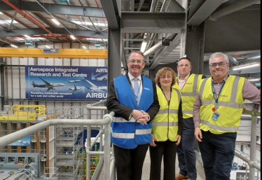 Sir Liam Fox MP visits Airbus in Filton 