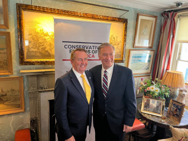 Dr Liam Fox with Mike Pompeo